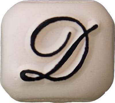 LaDot Tattoo Stempel Steen - S125D - Small - Letter D - Nep Tattoo - Black Tattoo - Kinderen en Volwassenen