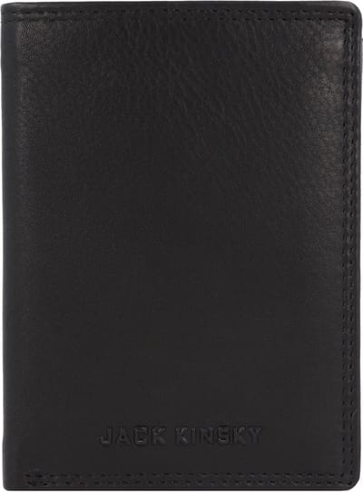Jack Kinsky Brisbane Portemonnee RFID Leer 9 cm - Jongens - Staand formaat - schwarz