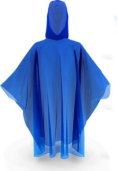 Poncho Duurzaam - Poncho voor volwassenen - Festival - Blauw