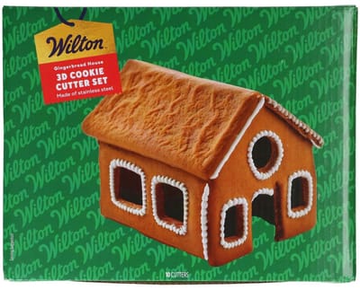 Wilton Koekjes Uitsteker - 3D Gingerbread Huisje - Set/10 - Uitsteekvormpjes Kerst - Koekjes Vorm