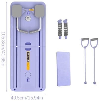 Miryx Ab-trainer - Pilates-bord - Buikspiertrainers - Fitness - Push-up Bord - Multifunctioneel Fitnessbord - Opvouwbaar - Paars