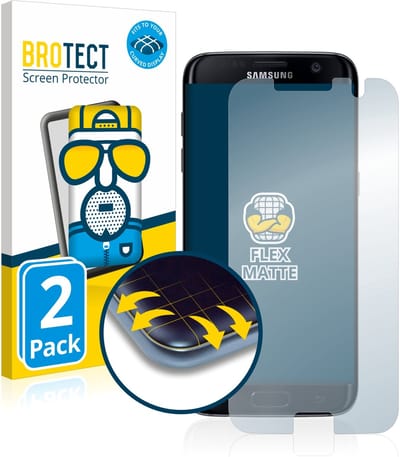 BROTECT - Screenprotector voor Samsung Galaxy S7 Edge - Folie Beschermfolie matte volledig dekking 2 Stuks