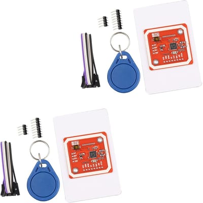 2 Stuks NFC RFID Module V3 Kit voor Arduino en Raspberry Pi - I2C SPI HSU Communicatie met Witte S50 Kaart en Sleutelkaart voor DIY Projecten