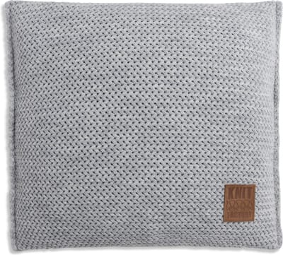 Knit Factory Maxx Sierkussen - Vierkant kussen - Kussen woonkamer - Bank kussen - Decoratie kussen - Licht Grijs - 50x50 cm - Kussenhoes inclusief kussenvulling