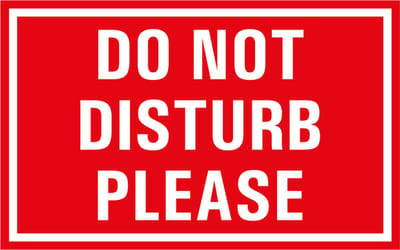 Do not disturb bordje - kunststof 400 x 250 mm