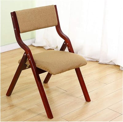Houten vouwstoelen - Gevoerde stoelen - Comfortabel zitten - Hoge draagkracht - 59 x 48 x 79 cm - Khaki