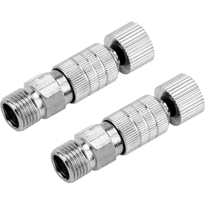 2 pièces Coupleur Rapide pour Aérographe 1/8 Pouce Mâle Femelle Adaptateur de Tuyau d'Aérographe pour Compresseur d'Air