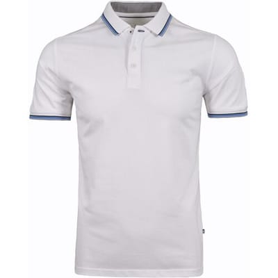 Ragman Polo Piqué Uni Tipping Keep Dry Finish Wit / male