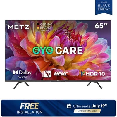 METZ 65MUF7000Z 65-inch (165 cm) Google TV met Eye Care (oogbescherming), 4K UHD, Dolby Vision & Atmos, HDR10, functie om de afstandsbediening te