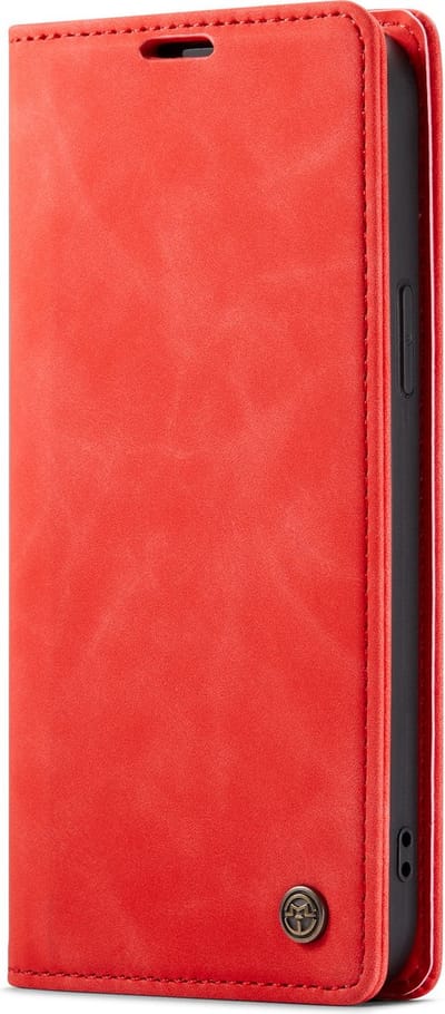 Casemania Hoesje Geschikt voor Samsung Galaxy S23 Plus Crimson Red - Dunne Portemonnee Book Case - Slim Wallet Case met Pasjeshouder