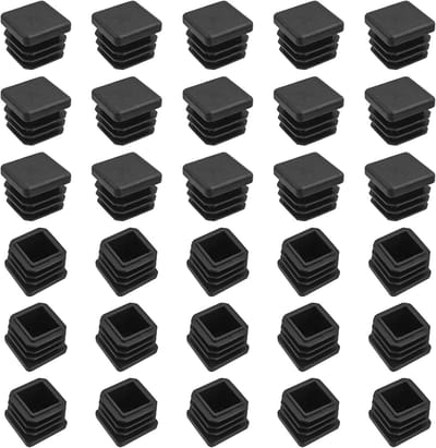 Vierkante Plastic Einddoppen 20mm x 20mm - Zwarte Buiskappen voor Stoelen, Tafels en Meubels - Bescherming en Stijl voor Jouw Interieur