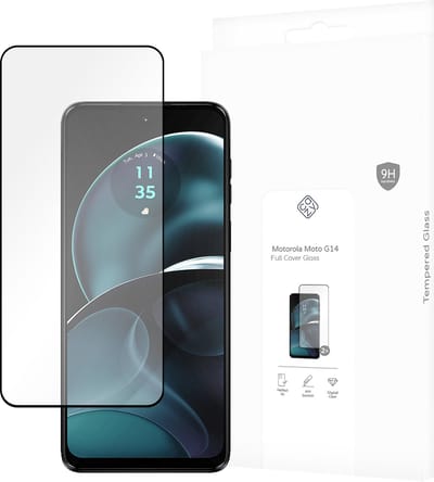 Cazy screenprotector geschikt voor Motorola Moto G14 - Screenprotector Full Cover Gehard Glas - 2 Stuks