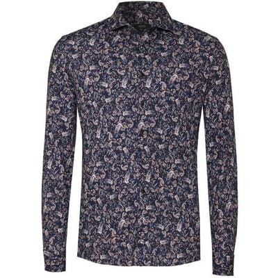 Desoto Luxury Overhemd Luxury Fantasy Bold Paisley Flowers Bruin / male