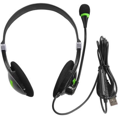 USB Headset met Microfoon Ruisonderdrukking Computer Koptelefoon voor Zakelijke Callcenter Kantoor