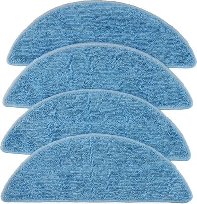 Geschikt voor Ecovacs N79/N79S/DN620/500, 4 stuks vervangende dweilhoezen, wasbaar, herbruikbare microvezeldweilen (4 stuks)