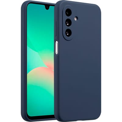 Accezz Hoesje - Geschikt voor Samsung Galaxy A26 - Liquid Silicone Backcover - Donkerblauw