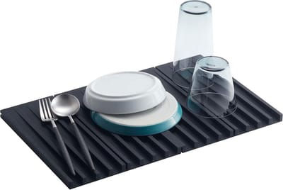 Opvouwbaar afdruiprek zwart - Home keuken afdruipmat siliconen 3835-P