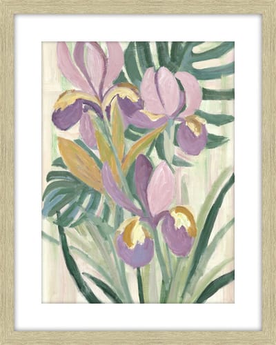 Schilderij met glas 40x50cm bloem