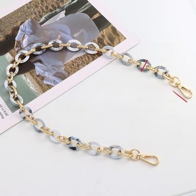 Clip Acrylique Chaîne en Aluminium Chaîne de Sac Chaîne Petite Chaîne Style Parfumé Chaîne de Sac Messager 60CM