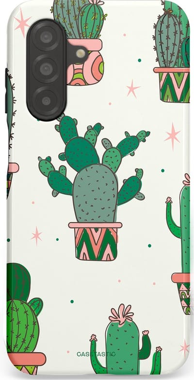 Casetastic Hoesje Geschikt voor Samsung A26 - Stijlvolle Beschermende Duo-layer Case - Zonnige Cactus