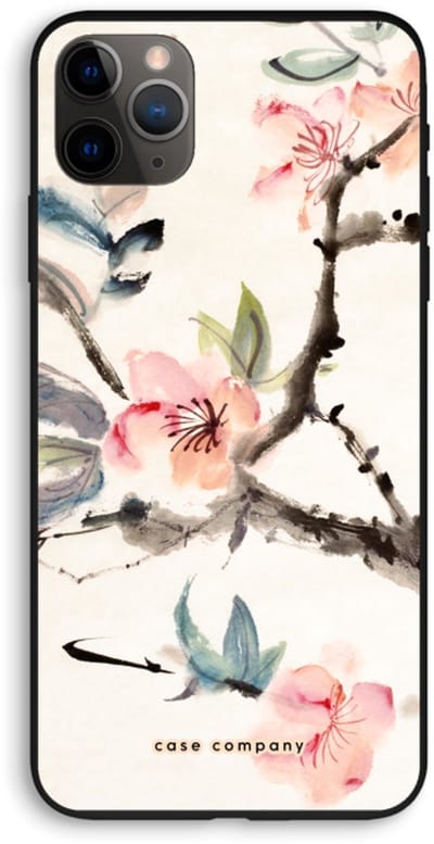 Case Company® - Hoesje geschikt voor iPhone 11 Pro Max hoesje - Japanse bloemen - Biologisch Afbreekbaar Telefoonhoesje - Bescherming alle Kanten en Schermrand