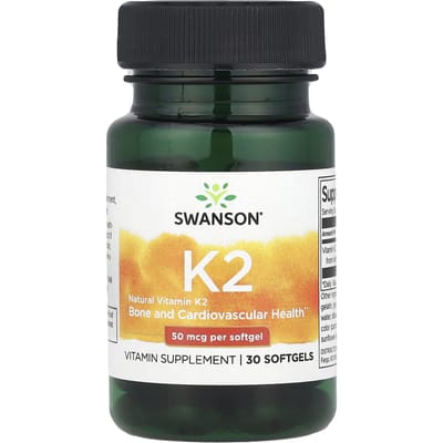 Natuurlijke Vitamine K2, 50Mcg, 30 Softgels
