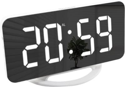 Digitale wekker met spiegeloppervlak 3 helderheidsniveaus RGB-kleuren