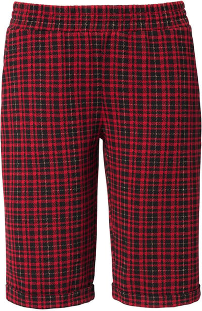 MIAMODA - Dames - Bermuda loose fit jacquard omgeslagen zoom - Zwart - Maat 42