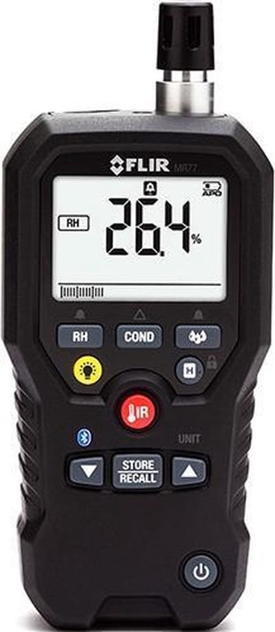 Flir MR77 vochtmeter - pin en pinloos - relatieve luchtvochtigheid