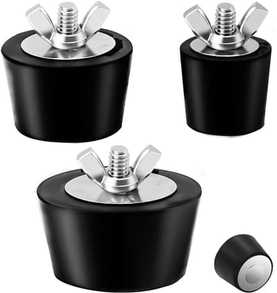 Dailygoody - Zwembad Skimmer - Rubber Pluggen - Bescherming tegen Bevriezing - Zwart - Retourleiding Pluggen - Geschikt voor Ingegraven Zwembad - 1 in