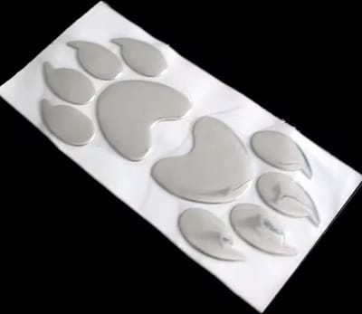 Hacebo® - Berenpoot Stickers - 2 paar - Zilver