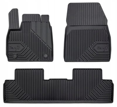 Frogum - No.77 - Automatten 3D - Geschikt voor RENAULT Megane E-Tech vanaf 2021 - 3-delig - TPE Rubber - Zwart