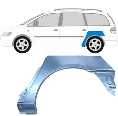 Reparatiepaneel achterspatbord voor Ford Galaxy 1995-2010 / Links