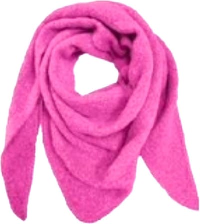 Warme Driehoekige Sjaal - Fuchsia/Roze - 195 x 80 cm (948841#)