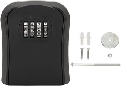 Veiligheidskast 4-cijferig - Sleutelkluis met code - Sleutelkluis voor buiten - Wandmontage - Complete set - Geschikt voor kantoor en garage