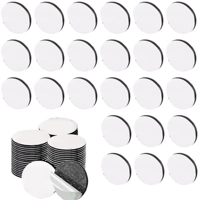 Set van 100 Dubbelzijdige Extra Sterke Foam Stickers voor DIY Projecten - Waterdicht, Zwart, Ronde Plakband voor Muren, Vloeren en Deuren