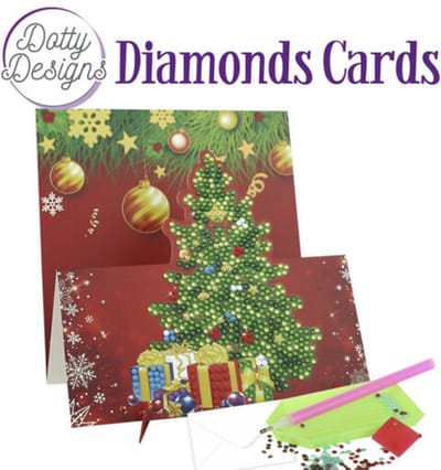 Diamond Painting Dotty Design Diamonds Cards | Christmas Tree
