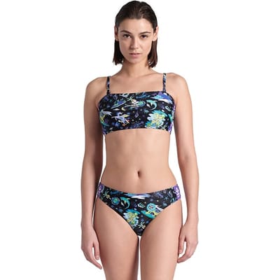 Arena Women's  Fun Planet Bikini Bandeau Black Multi Taglia: S | Bikini Outlet | Donna | Nero