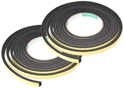 Dailygoods- Afdichtingsschuimtape 10 mm breed - 2 Stuks - Zelfklevende Weerstrip - Schokbestendig - Geluidsdemping - Isolatie 3 m lengte