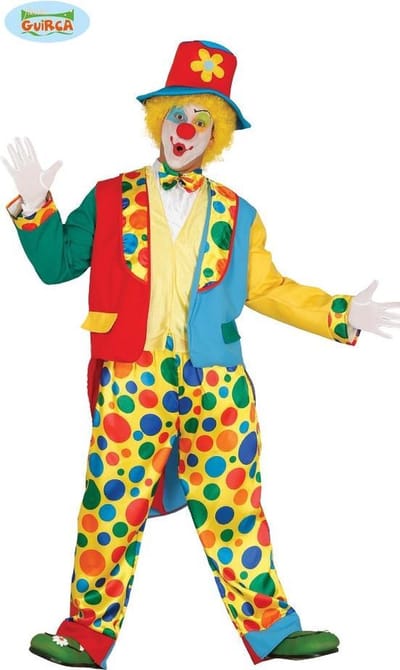 Fiestas Guirca - Kostuum Clown M (50-52) - Carnavalskleding - Carnaval - carnavalskleding 2027 - Carnaval kostuum
