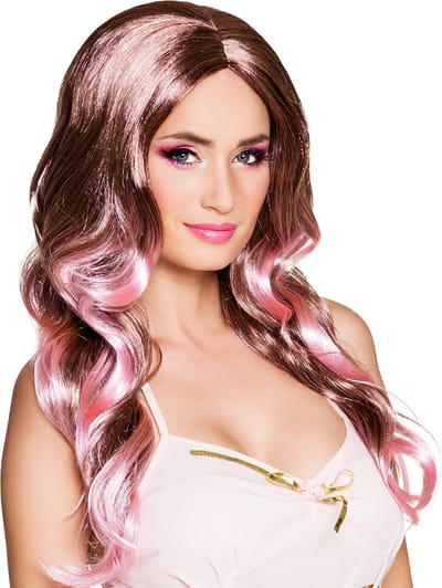 Boland - Pruik Fay Roze - Golvend - Lang - Vrouwen - Fee - Fantasy