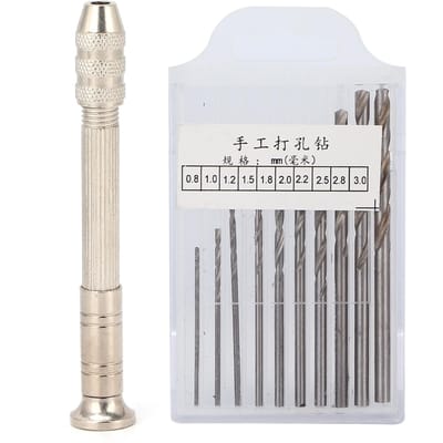 Pin Vise Handboor Vervangende Handboor Bits Set voor Sieraden Hars Gieten Vormen Maken