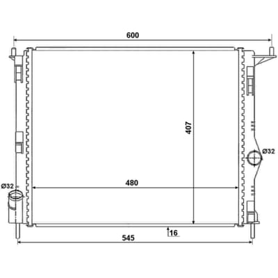Radiator, motorkoeling NRF 53069