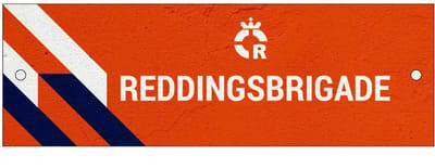 Reddingsbrigade autobordje met boorgaten en zuignapjes | Forex Re materiaal | 21 x 7 cm