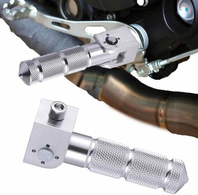 Achtervoetsteun Sets - Opvouwbare Pedalen - Motor Rijden - Antislip Kartelpatroon - Universele Pasvorm - Zilver