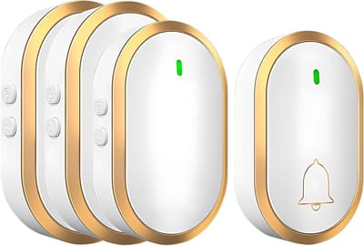 Draadloze Deurbel - Bel Systeem - Veilig Thuis - Tool-vrije Installatie - 300 Meter Bereik - Goud