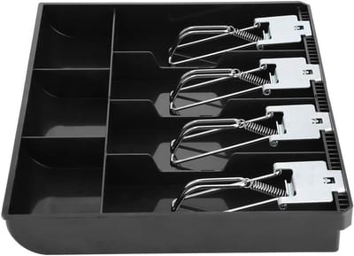 Kassalade Inzet - Geldlade Organizer - Geld Sorteren - Verwijderbare Muntenlade - 32x24 cm - Zwart