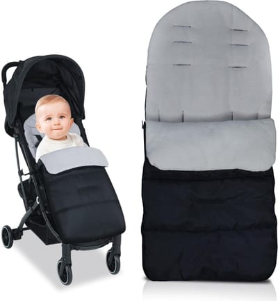 Winter voetenzak voor buggy's en kinderwagens - Universele, waterdichte en winddichte voetenzak met ritsen voor baby's, geschikt voor de meeste modellen