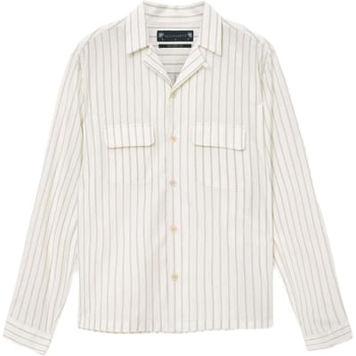 AllSaints Stanley Ls Shirt Soap White Taglia: XS | Camicie Casual Outlet | Uomo | Bianco