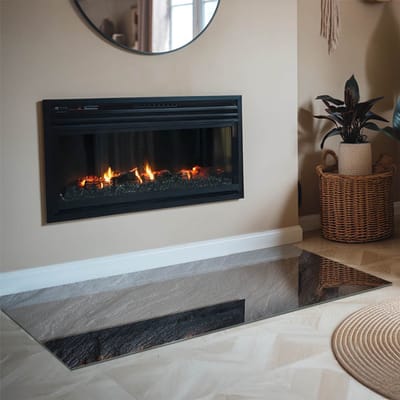 Coloray Vloerplaat Houtkachel - Vloerplaat Openhaard - 140 cm x 70 cm - Houtkachel Accessoires - Zwart Vloerplaat Kachel - Vloerplaat Voor Kachel - Plaat voor Onder Houtkachel - Open Haard Accessoires - Plaat Kachel